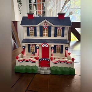 Avon Patriotic Lighted Fiber Optic House 4th Of July Fireworks